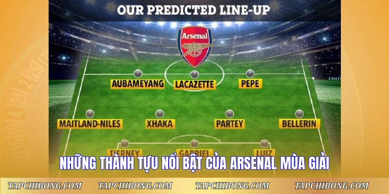 Những thành tựu nổi bật của Arsenal mùa giải